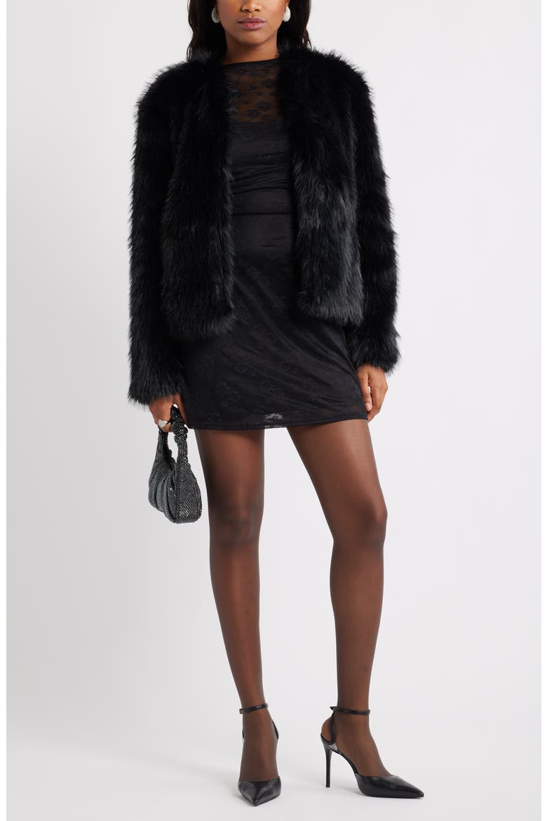 Long Sleeve Lace Body-Con Dress, Alternate, color, BLACK