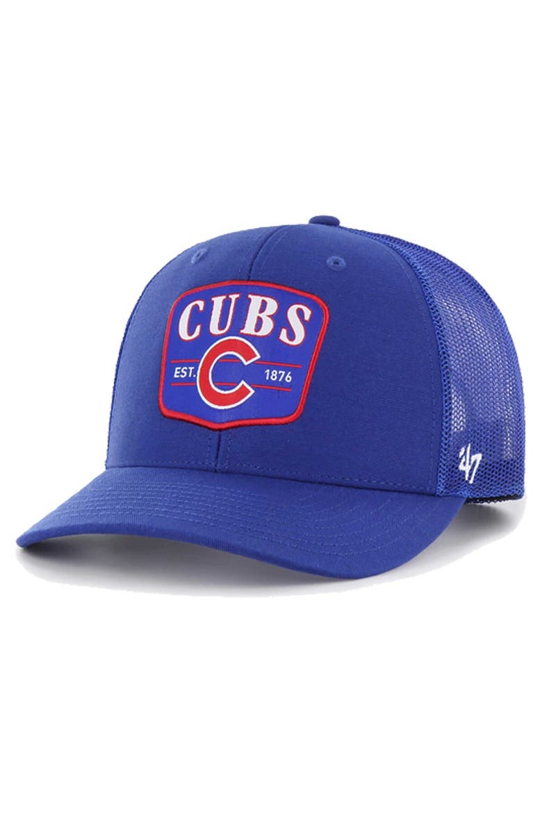 Men's '47 Royal Chicago Cubs Squad Trucker Adjustable Hat, Main, color, Royal