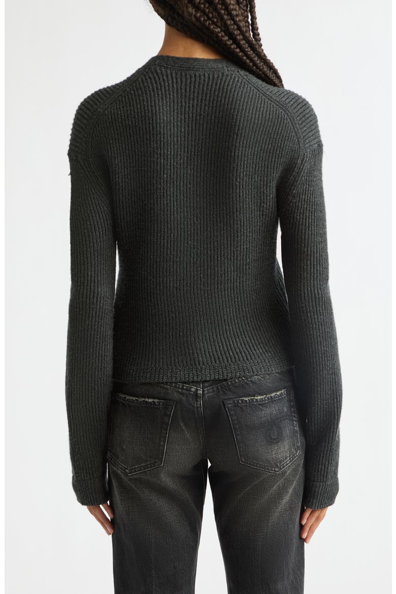 Double Breasted Merino Wool Cardigan, Alternate, color, DARK CHARCOAL GREY