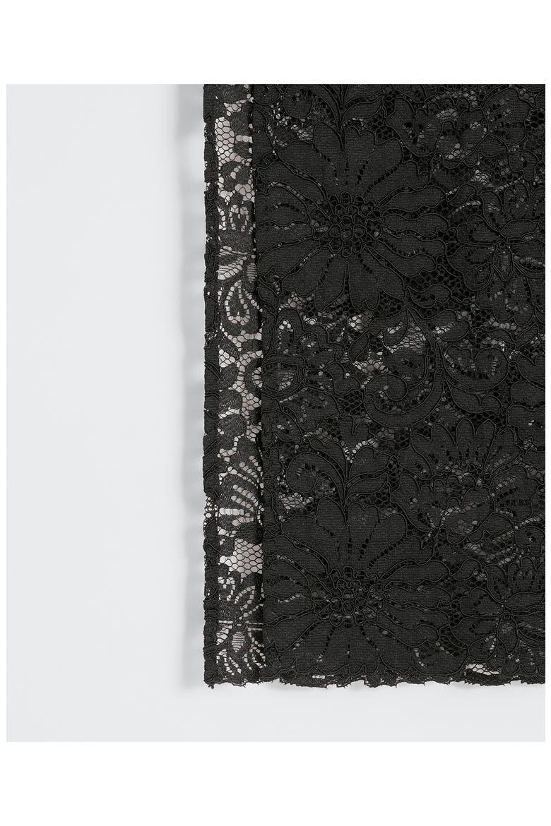 Halter Neck Lace Dress, Alternate, color, BLACK