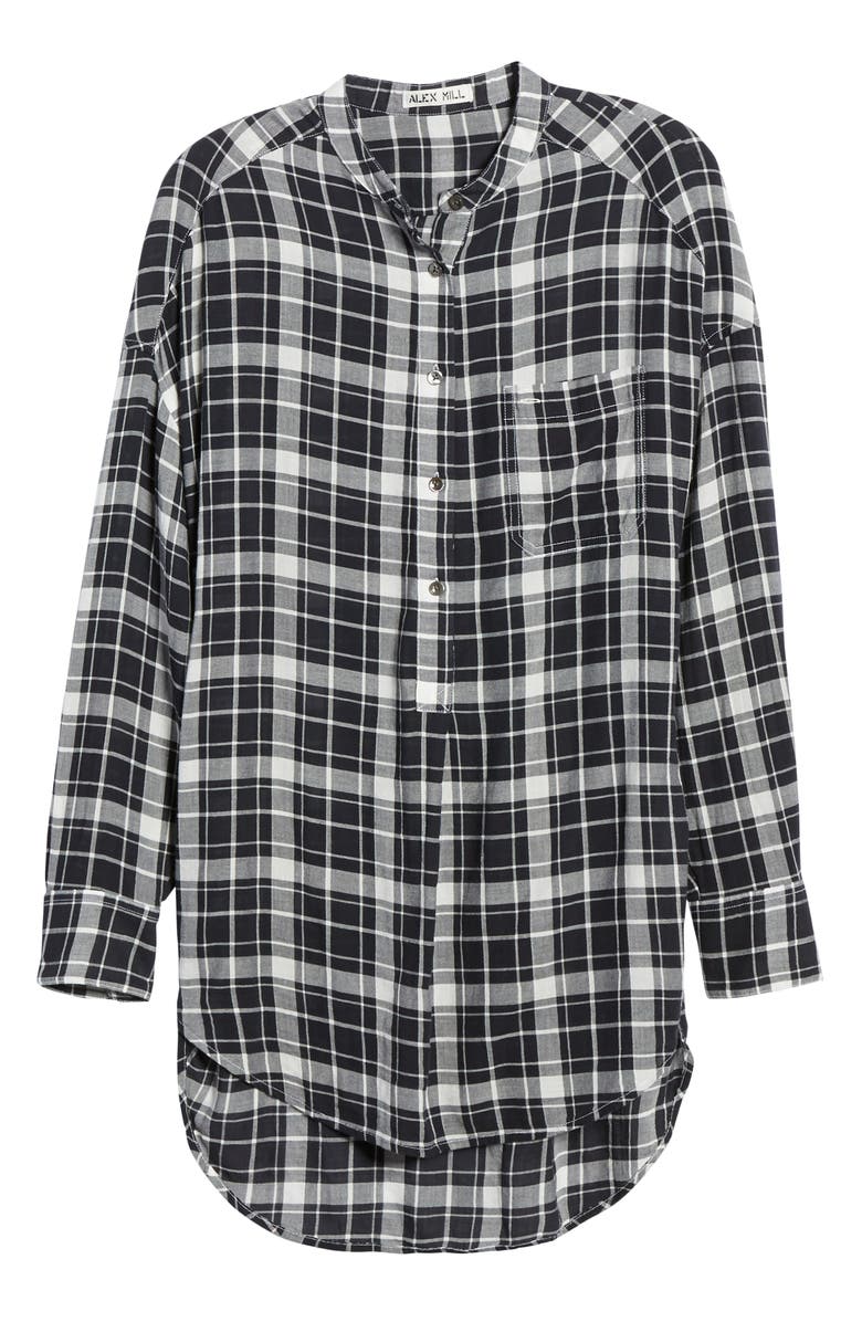 Alex Mill Plaid Popover Tunic Shirt, Alternate, color, 