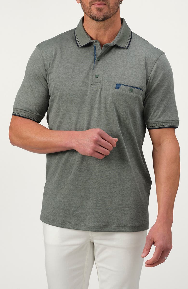 STUDIO GARNET LOS ANGELES Mercerized Cotton Blend Polo, Main, color, 