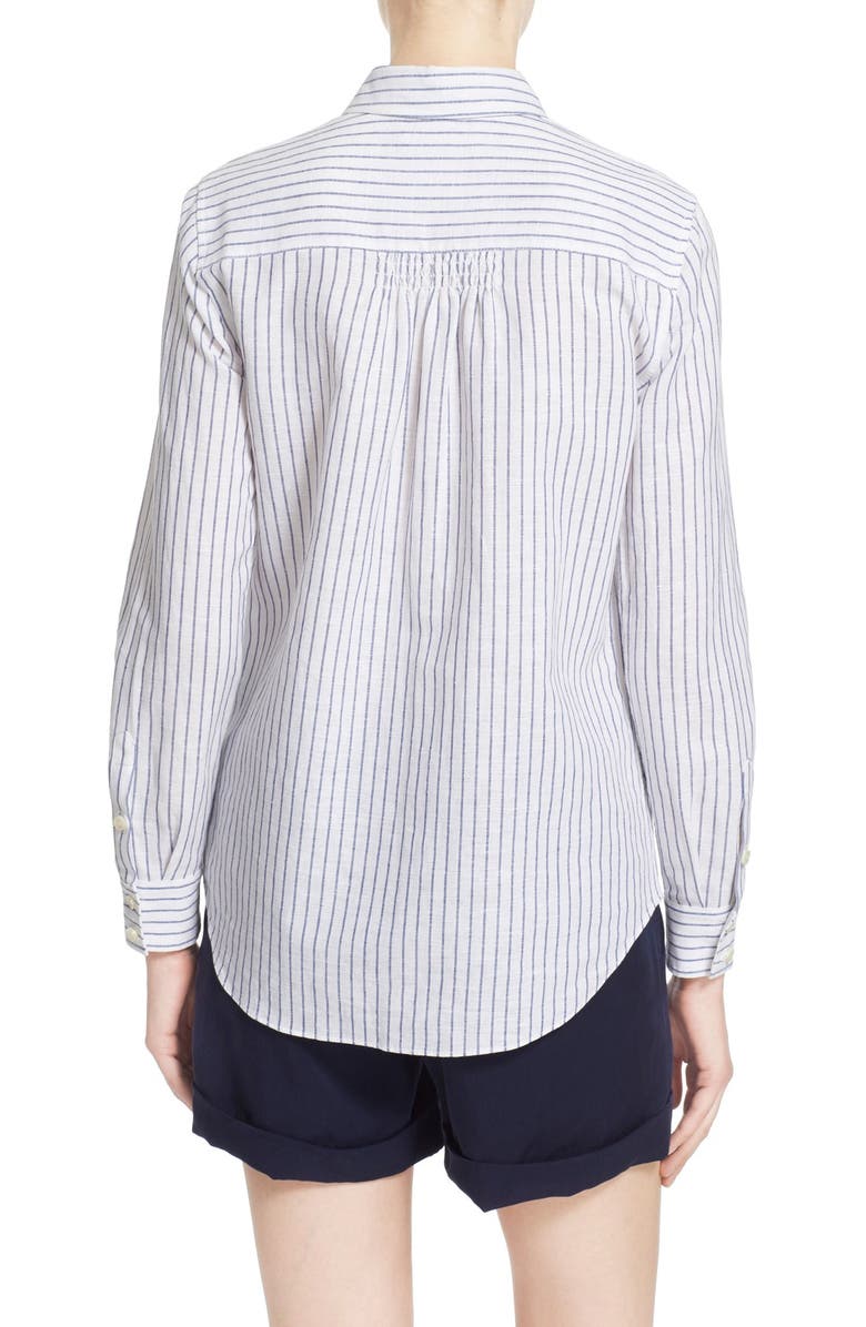 Kate Spade New York stripe linen & cotton shirt, Alternate, color,