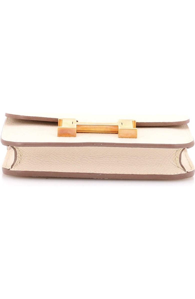 Pre-Owned Hermes Constance Slim Wallet Epsom, Alternate, color, Craie