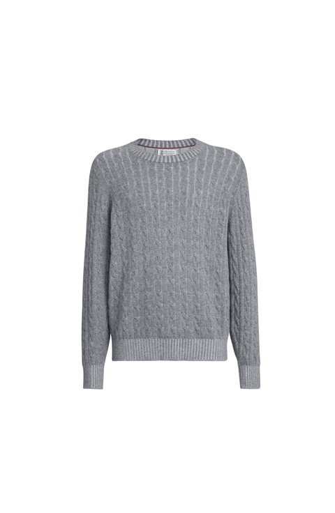 Cashmere vanisé cable knit sweater