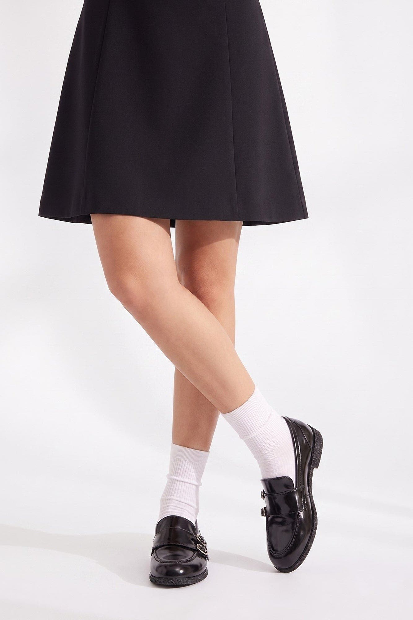 Daly Leather Buckle Loafer, Alternate, color, Black Patent