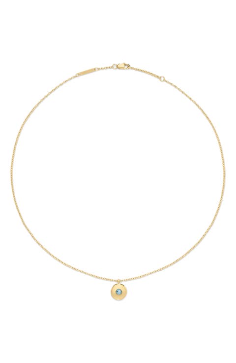Birthstone Pendant Necklace