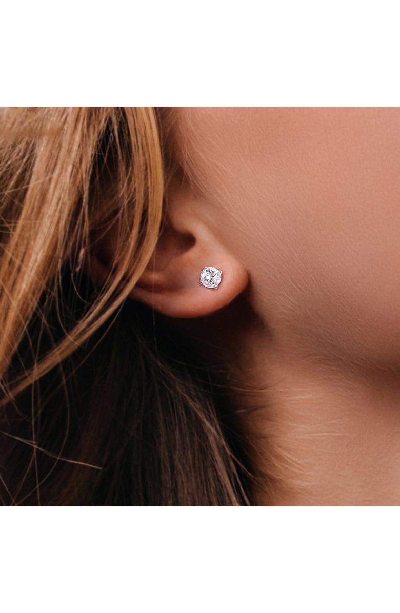 DELMAR Lab-Created Moissanite Stud Earrings, Alternate, color,