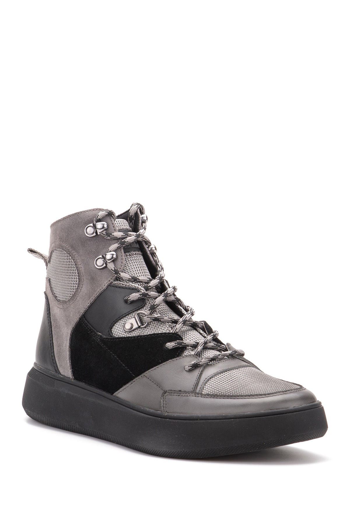 Hybrid Green Label Globetrotter Leather Mid Sneaker, Main, color, Grey