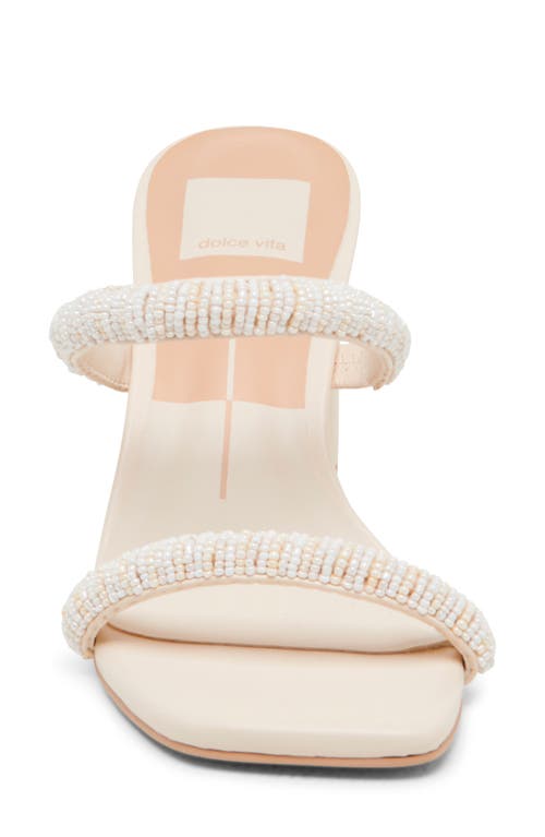 Dolce Vita Nolah Slide Sandal In Ivory Multi Beads