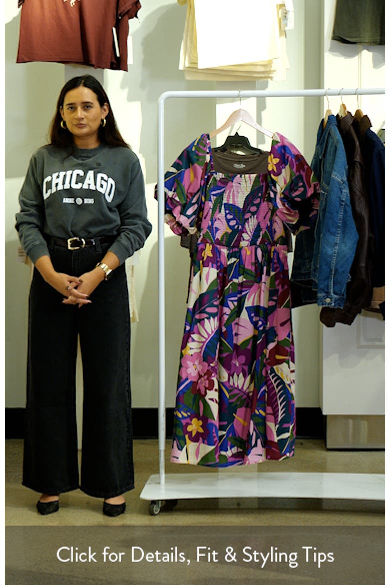 Blain Floral Maray Smocked Cotton Midi Dress video