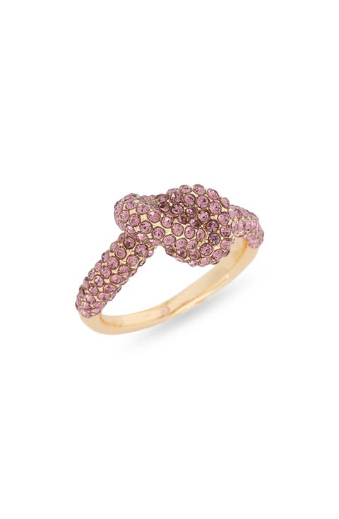 Pavé Crystal Knot Ring