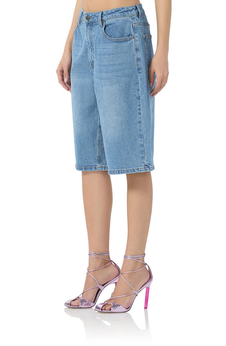 AFRM Low Rise Denim Bermuda Shorts, Alternate, color, South Pacific Wash