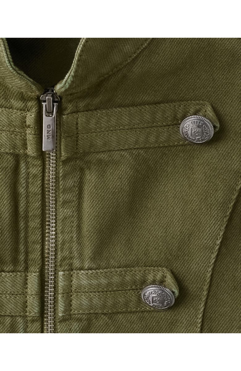 MANGO Fitted Band Collar Jacket, Alternate, color, 