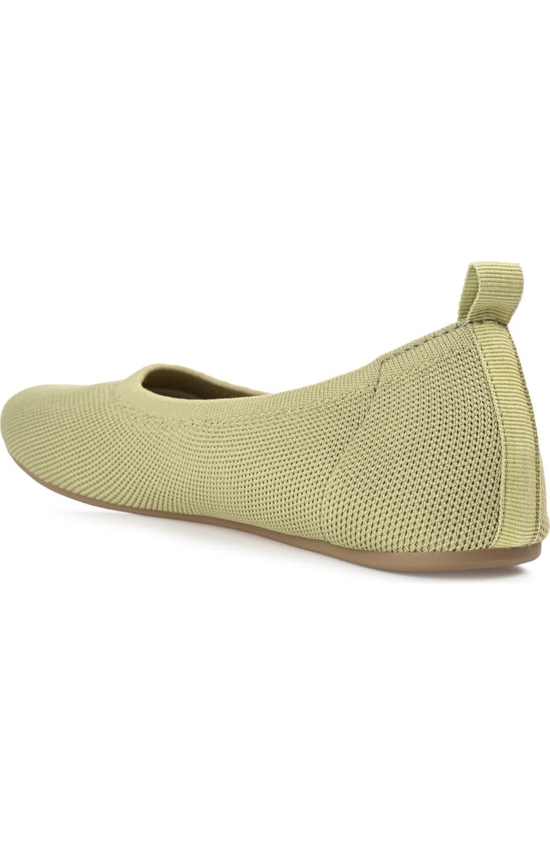 Journee Collection Jersie Knit Ballet Flat, Alternate, color, Olive