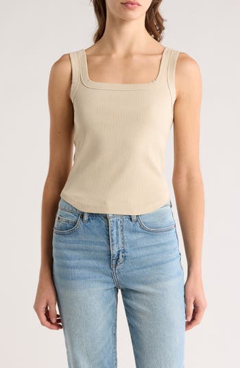Shop Madewell Luma Tank In Toasted Cashew