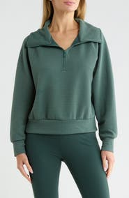 Z by Zella Ridge Raglan Sleeve Ottoman Half Zip Pullover