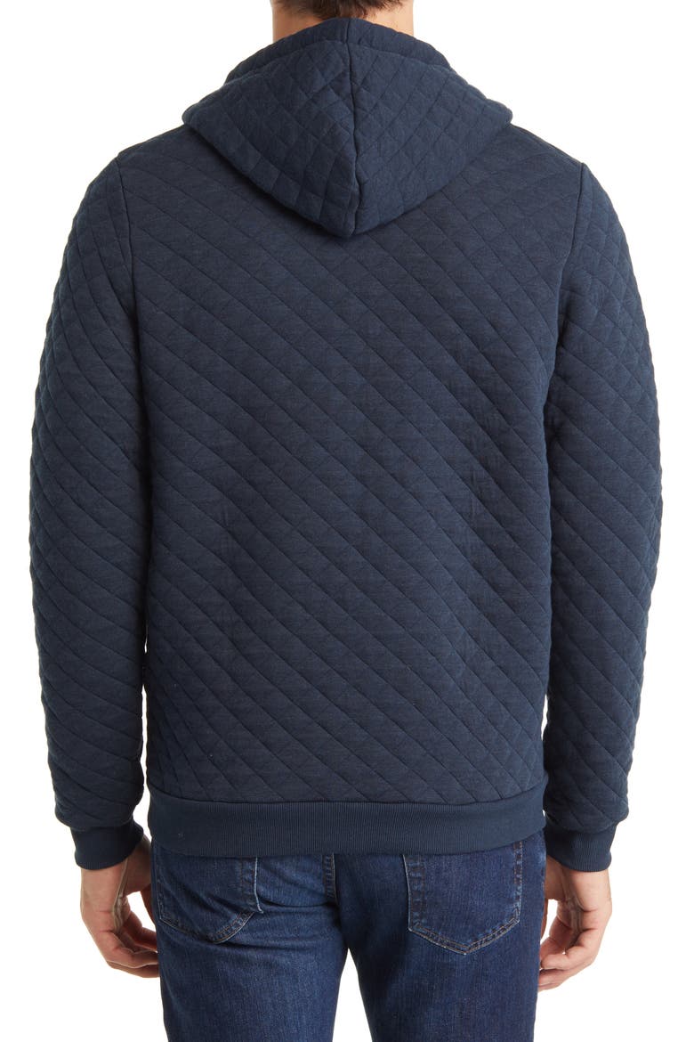 Corbet Quilted Full Zip Hoodie, Alternate, color, NAVY HEATHER