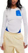 Free People Outbound Long Sleeve Waffle Knit T-Shirt