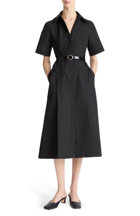 Short Sleeve Cotton Shirtdress