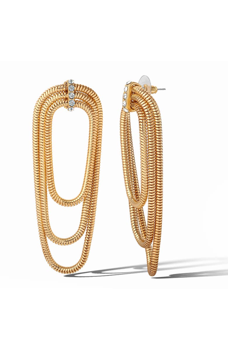 Jessica Simpson Layered Gold Toned Chain Earrings, Main, color, Gold