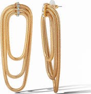 Jessica Simpson Layered Gold Toned Chain Earrings