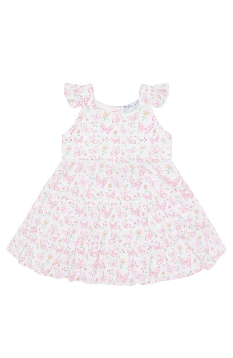 Nellapima Butterflies Print Ruffle Dress - Baby, Alternate, color, Pink