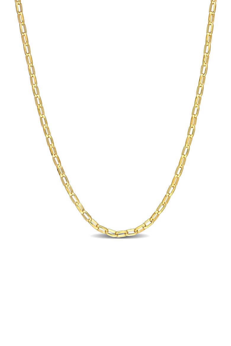 Rectangular Rolo Chain Necklace, Main, color, YELLOW
