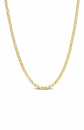 DELMAR Rectangular Rolo Chain Necklace