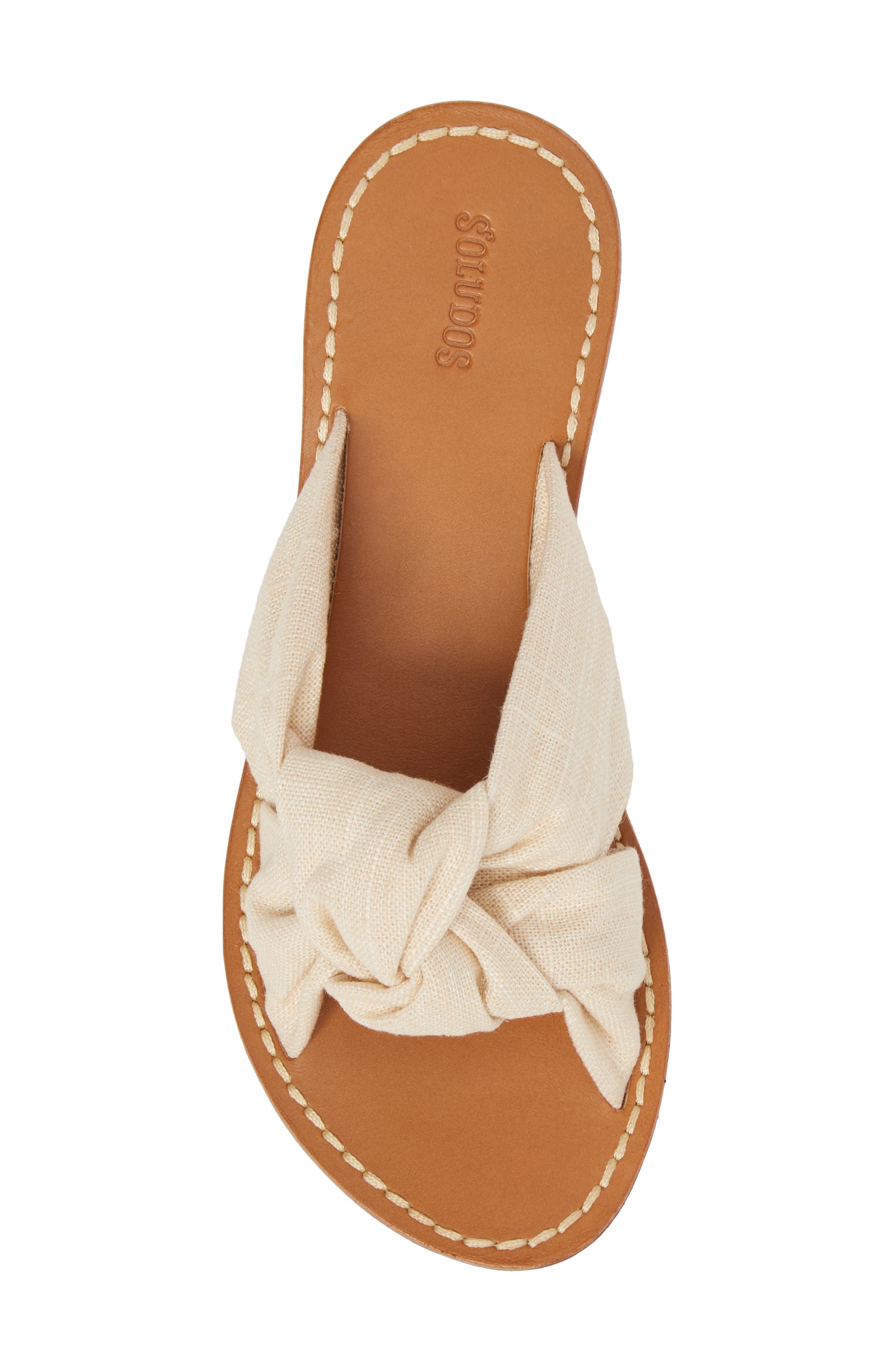 Knotted Slide Sandal, Alternate, color, BLUSH FABRIC