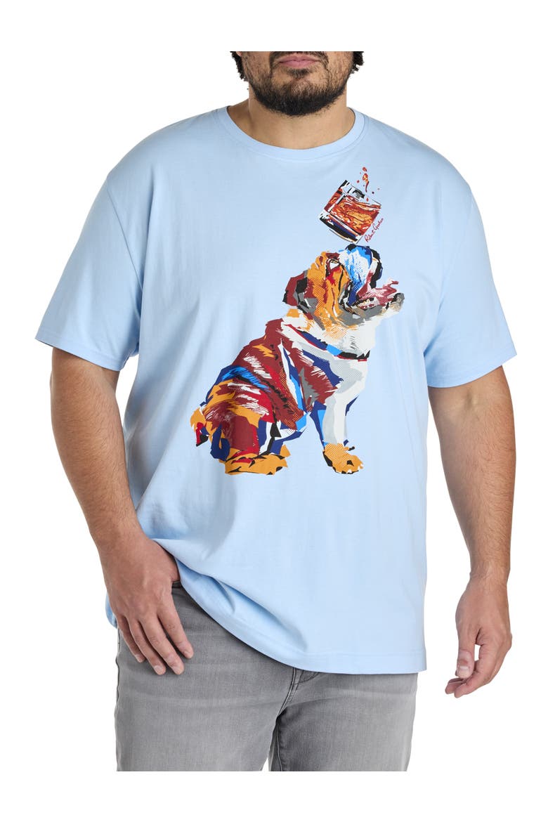 Big & Tall Whiskey Dog Graphic Tee, Main, color, BLUE