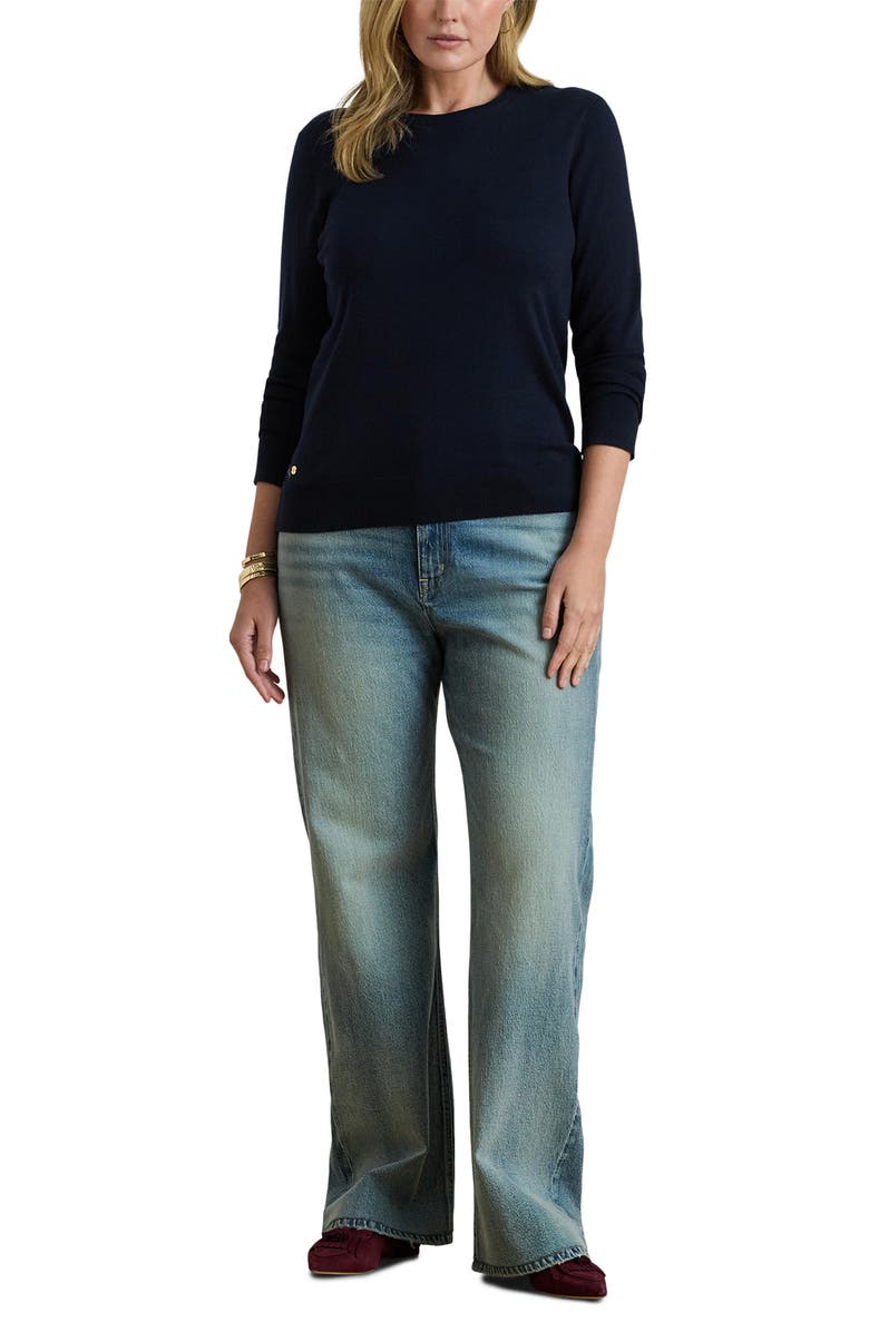 Lauren Ralph Lauren Crewneck Sweater, Alternate, color, Lauren Navy