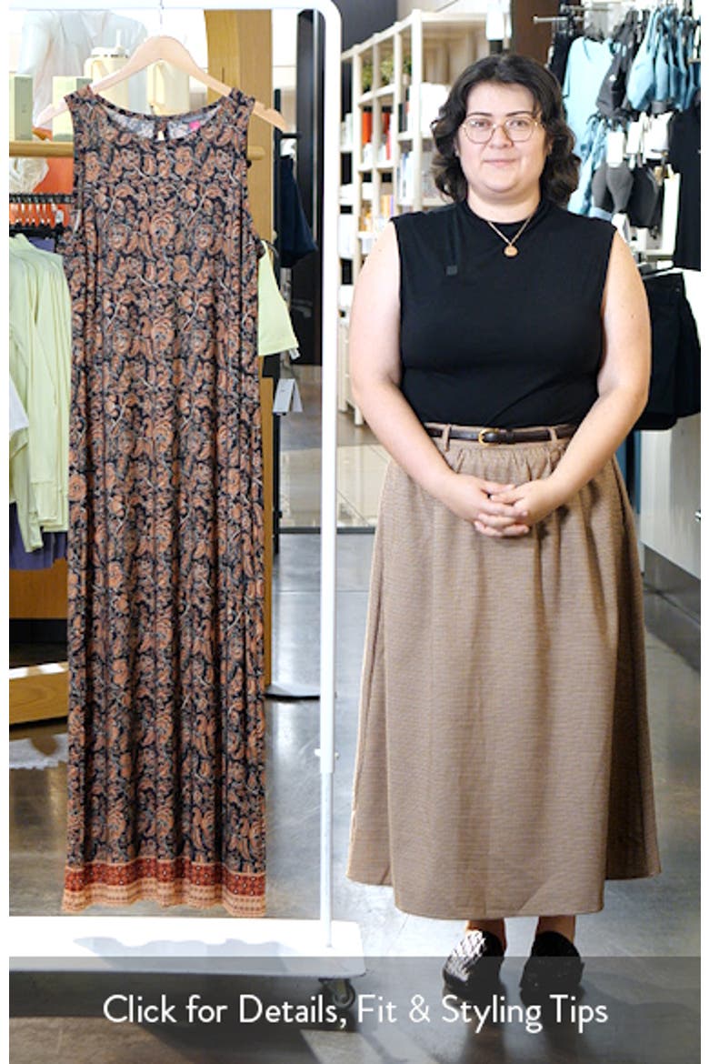 Printed Sleeveless Jersey Maxi Dress video