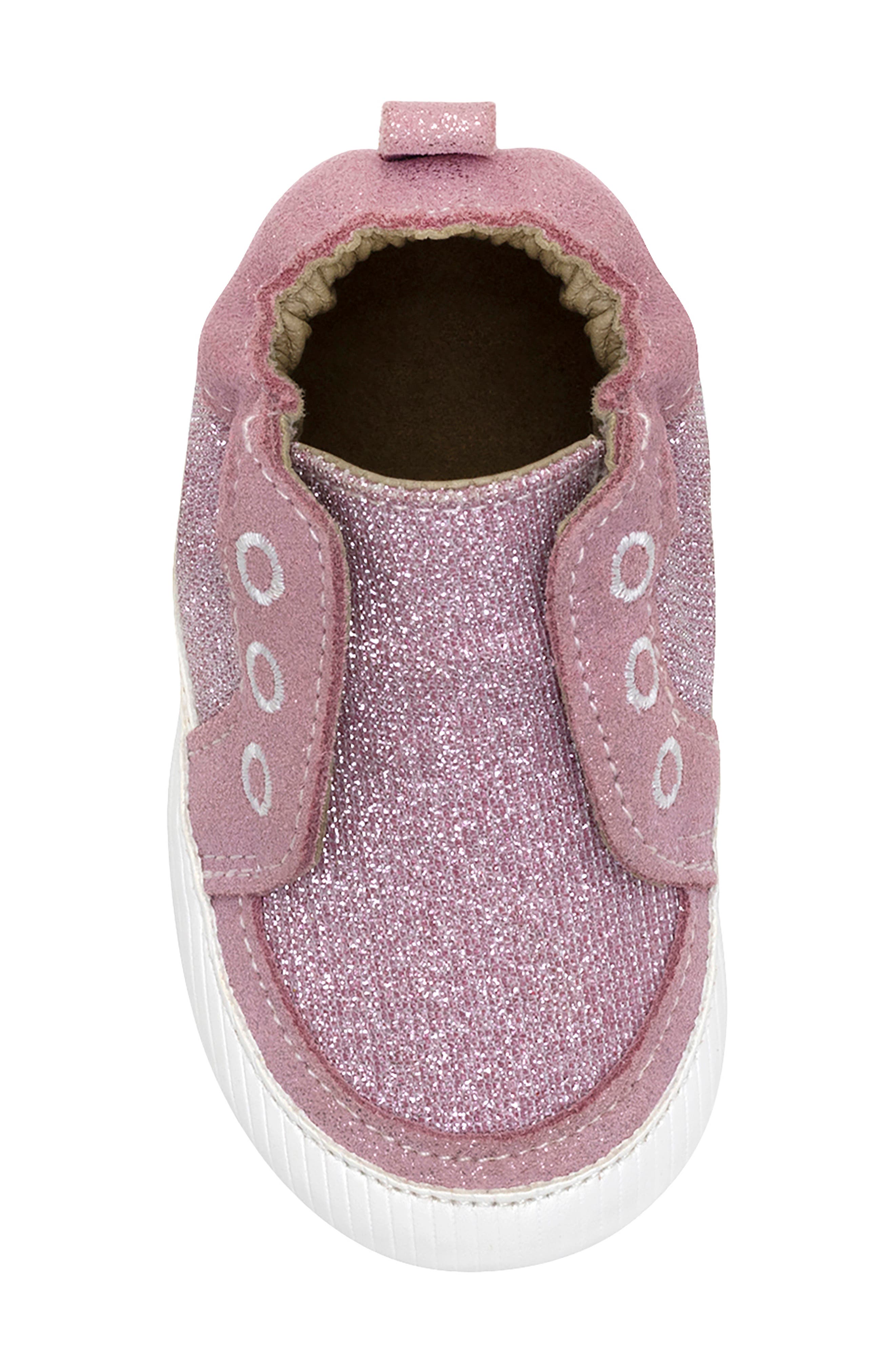 Robeez<sup>®</sup> Stylish Staci Crib Shoe, Alternate, color, Light Pastel Pink