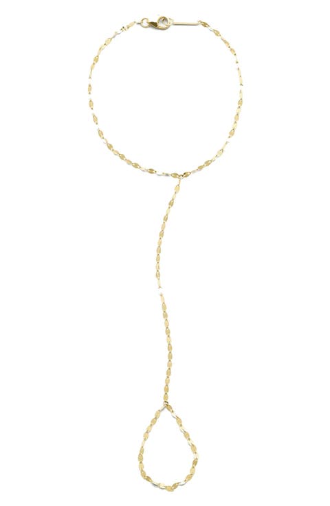 Blake 14K Gold Chain Lariat Bracelet with Finger Loop