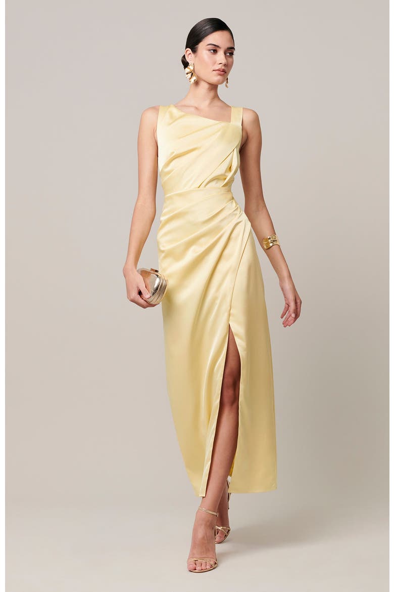 Carey Midi Dress, Alternate, color, Butter