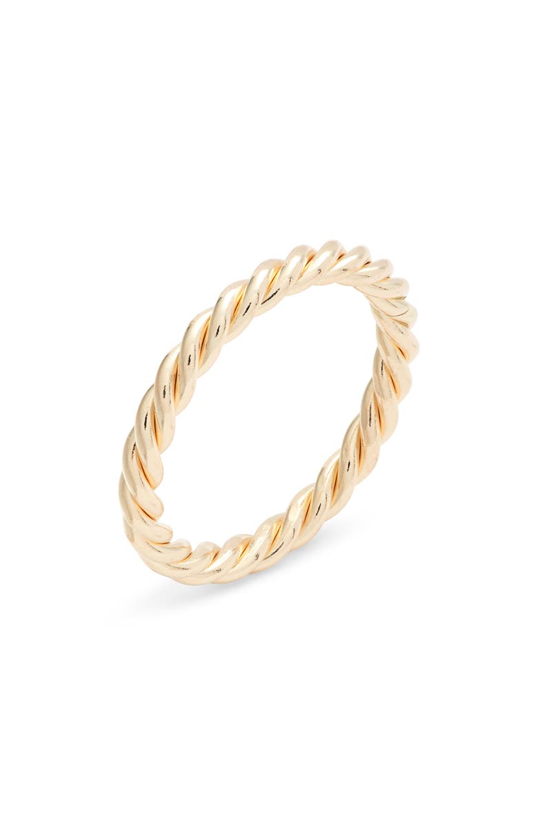 Nashelle Thick Twisted Band Ring, Main, color, Gold Fill