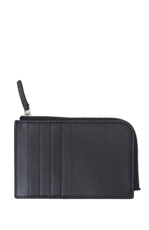 Hyer Goods Upcycled Italian Leather Zip-around Card Wallet In Electric Blue Colorblock