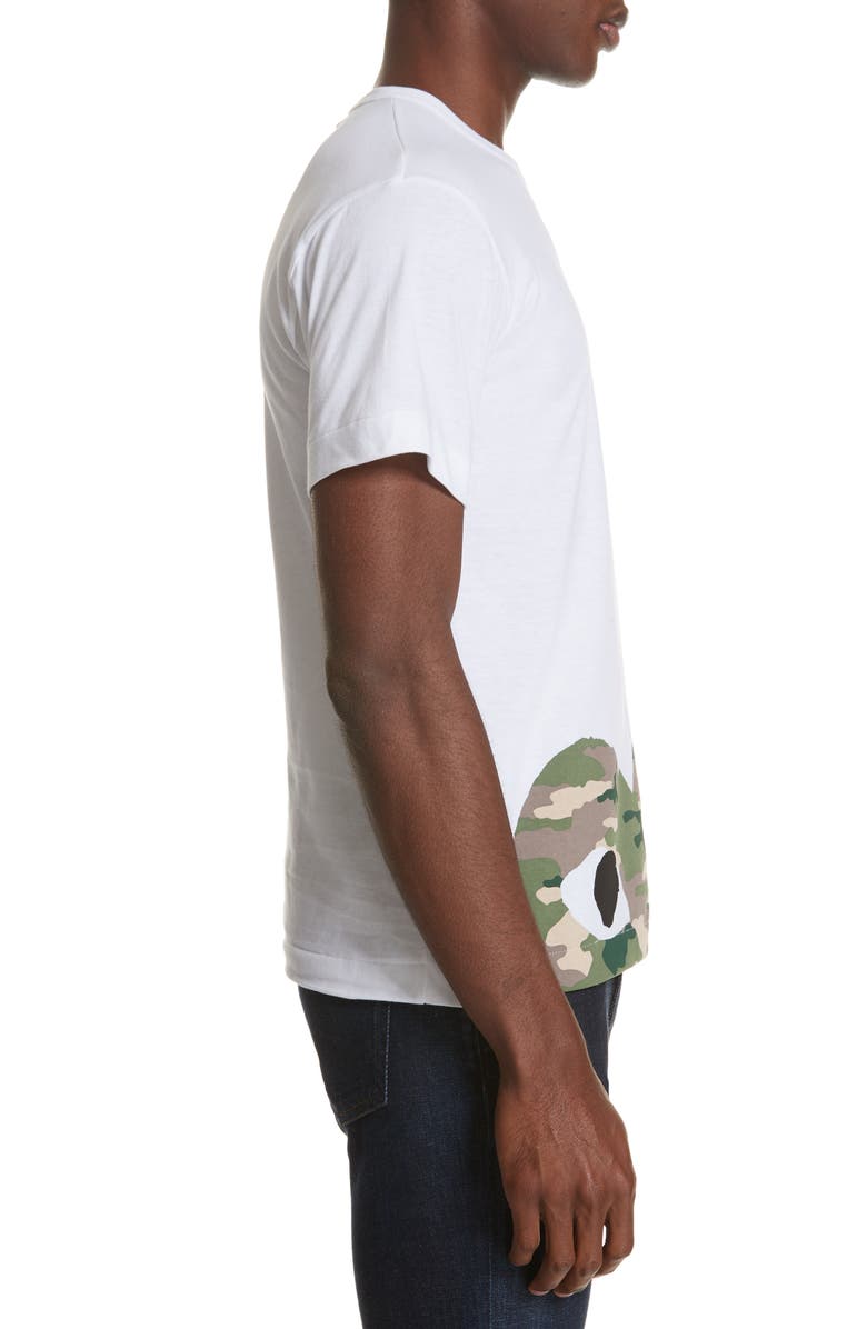 Comme des Garçons PLAY Camo Peek Heart Graphic Tee, Alternate, color, 
