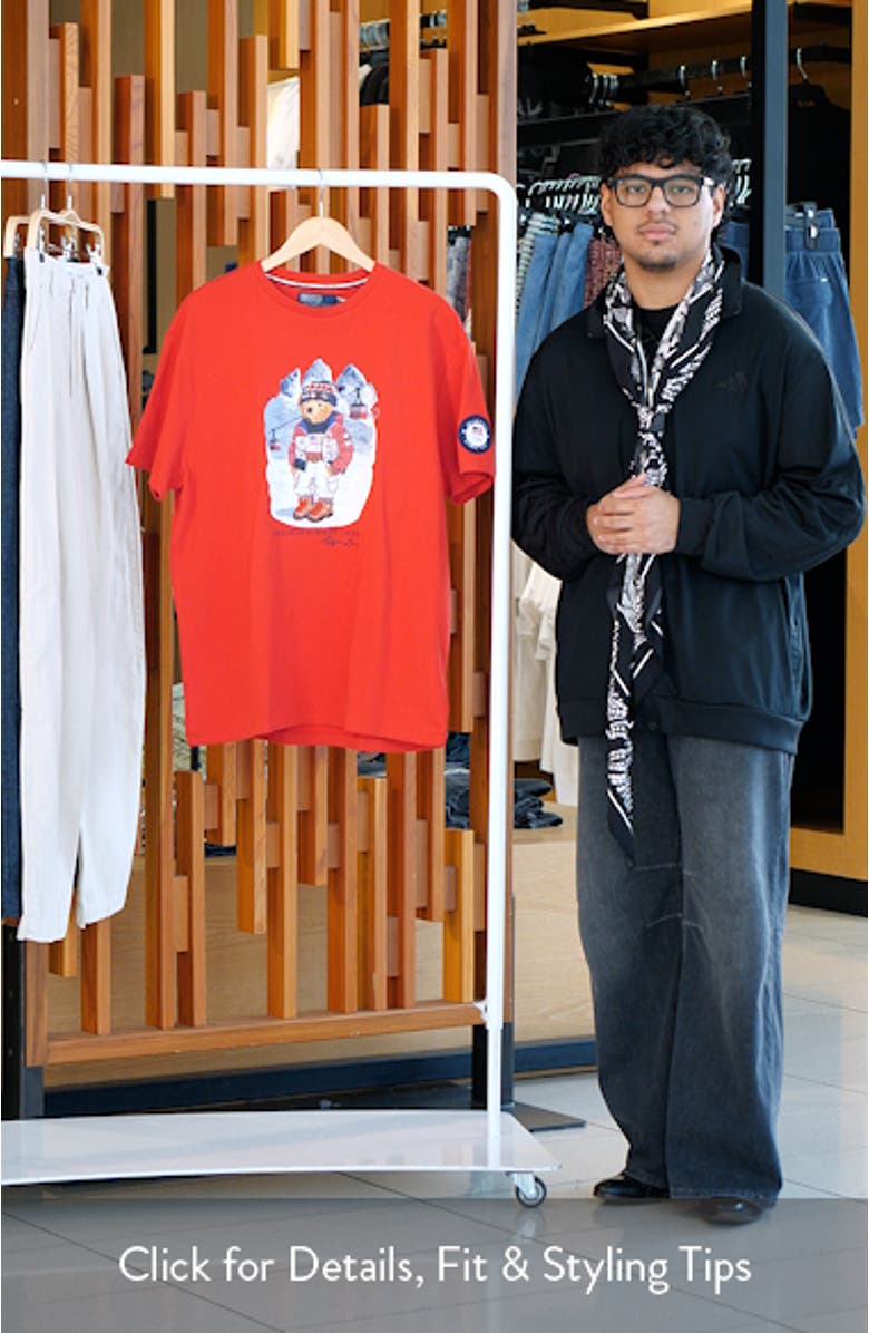 Team USA Polo Bear Graphic T-Shirt, sales video thumbnail