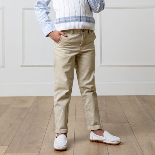 Hope & Henry Boys' Organic Skinny Stretch Chino, Toddler In Light Khaki