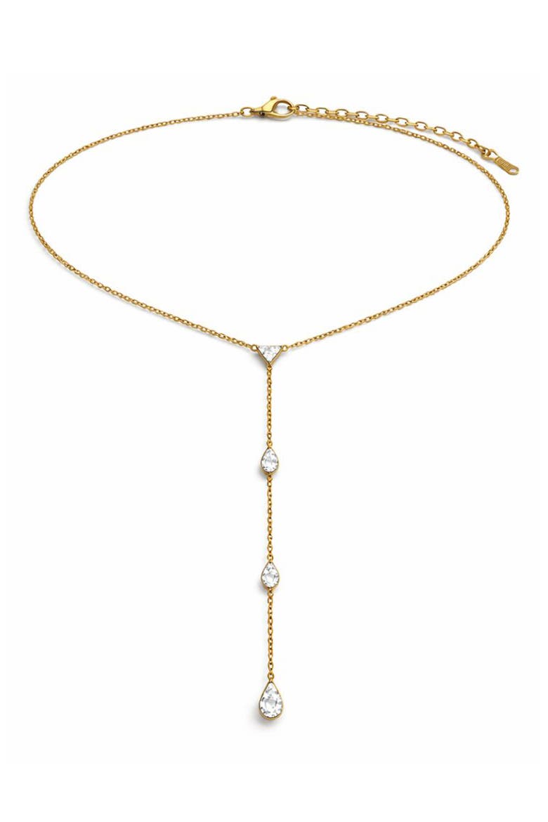 Cubic Zirconia Lariat Y-Necklace, Main, color, GOLD