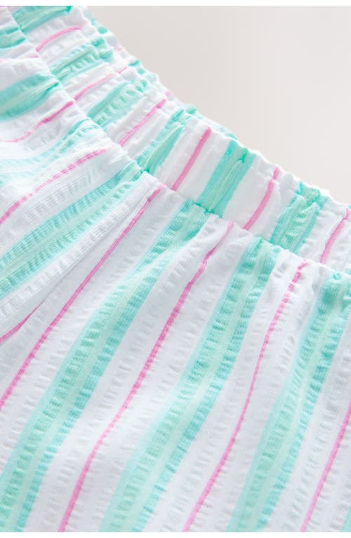 Next Kids' Stripe Cotton Pull-on Shorts In Blue