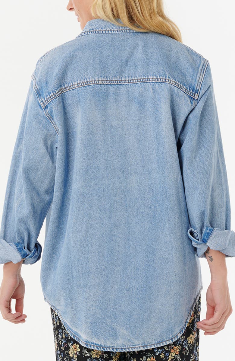 Rip Curl Pacific Rider Oversize Denim Shirt, Alternate, color, Blue