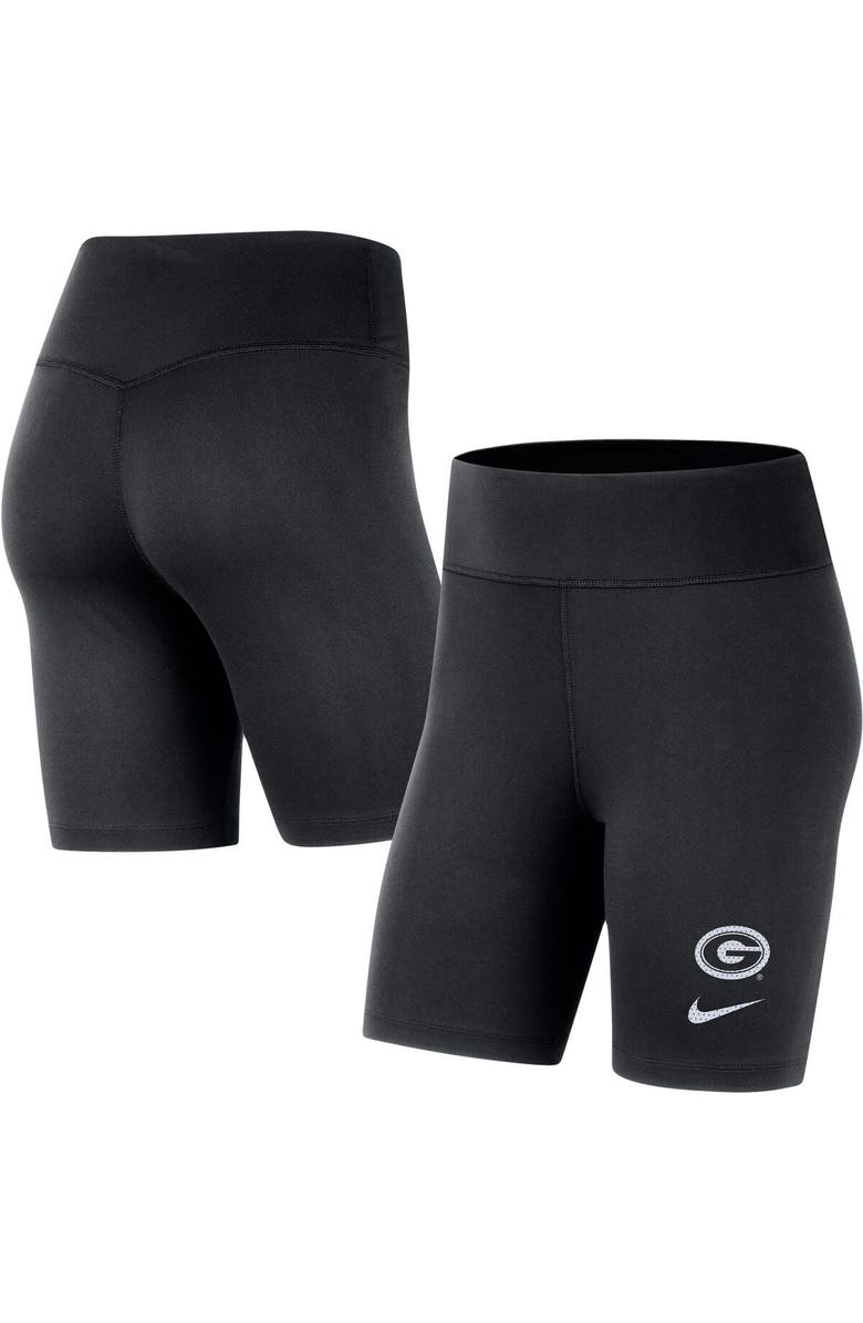 Nike Women's Nike Black Georgia Bulldogs Performance Biker Shorts, Main, color, 