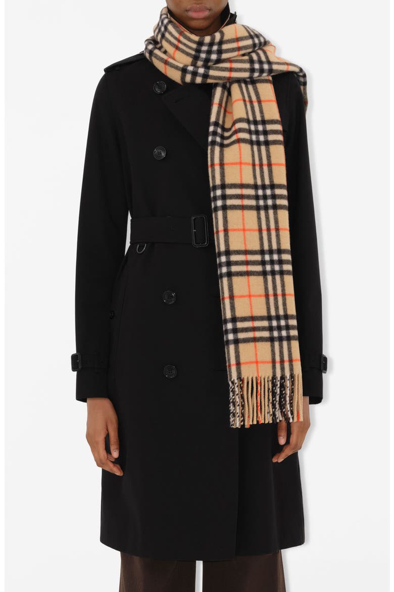 Megacheck Cashmere Scarf, Main, color, SAND