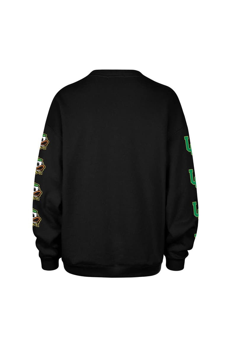 Women's '47 Black Oregon Ducks Go Big Oversized Pullover Sweatshirt, Alternate, color, Black