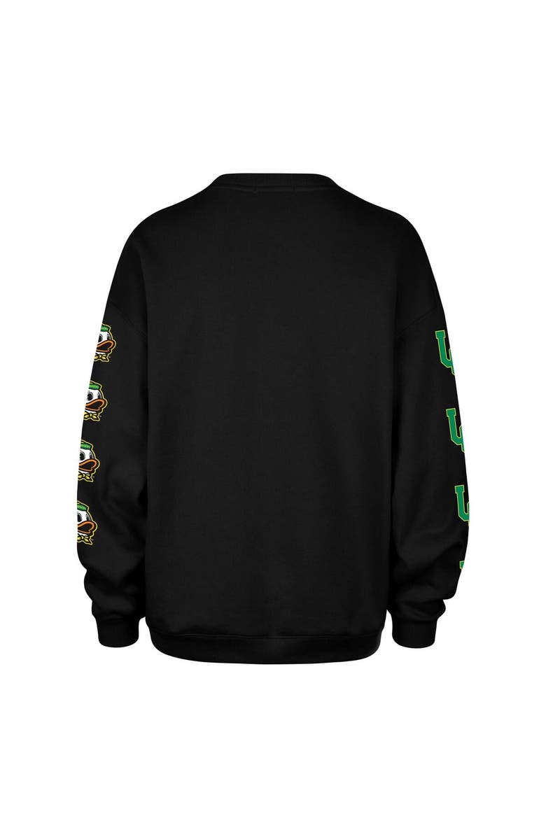 '47 Women's '47 Black Oregon Ducks Go Big Oversized Pullover Sweatshirt, Alternate, color, Black