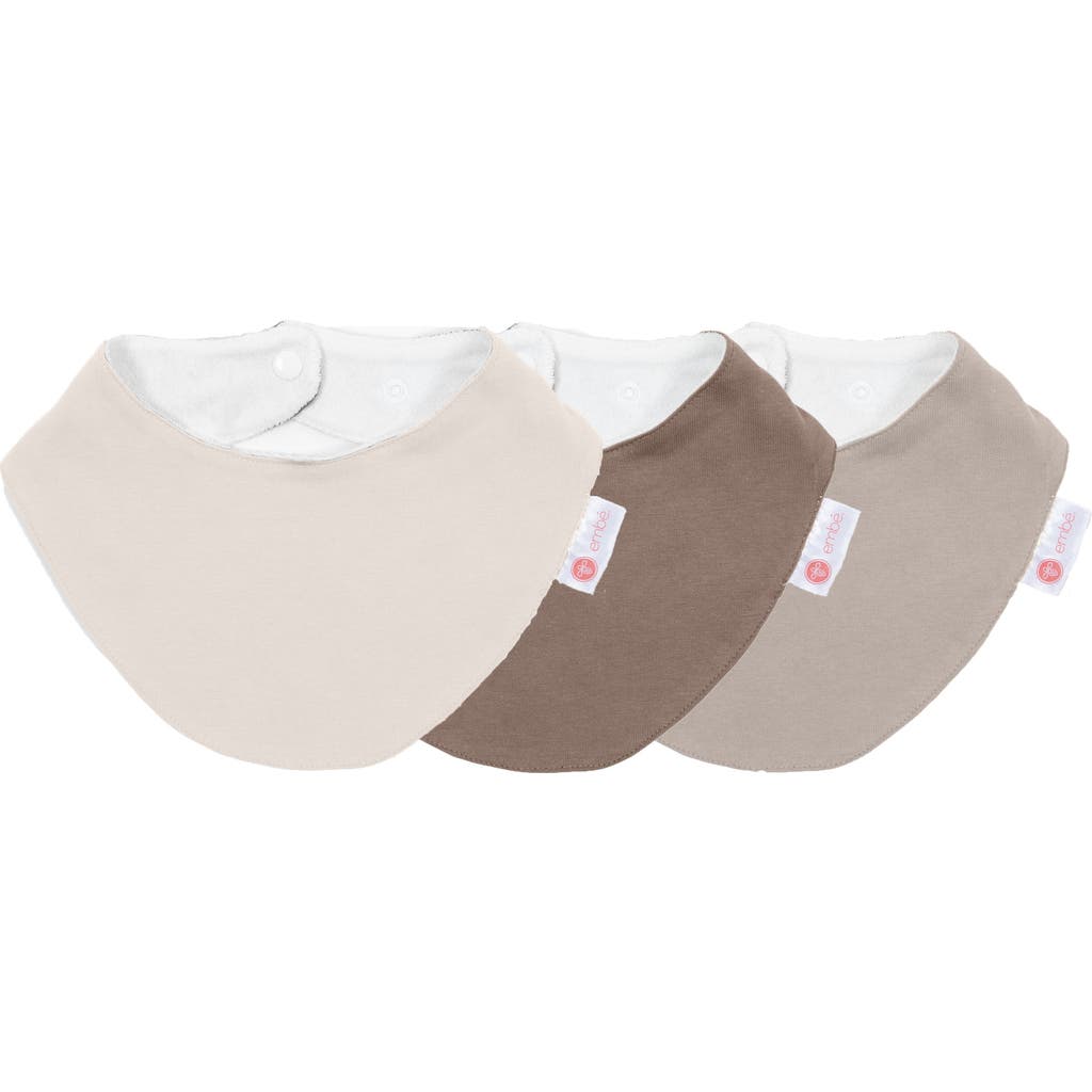 embé Baby Cotton Bandana Bib Bundle, 3-Pack in Chai-Cocoa-Cream  product