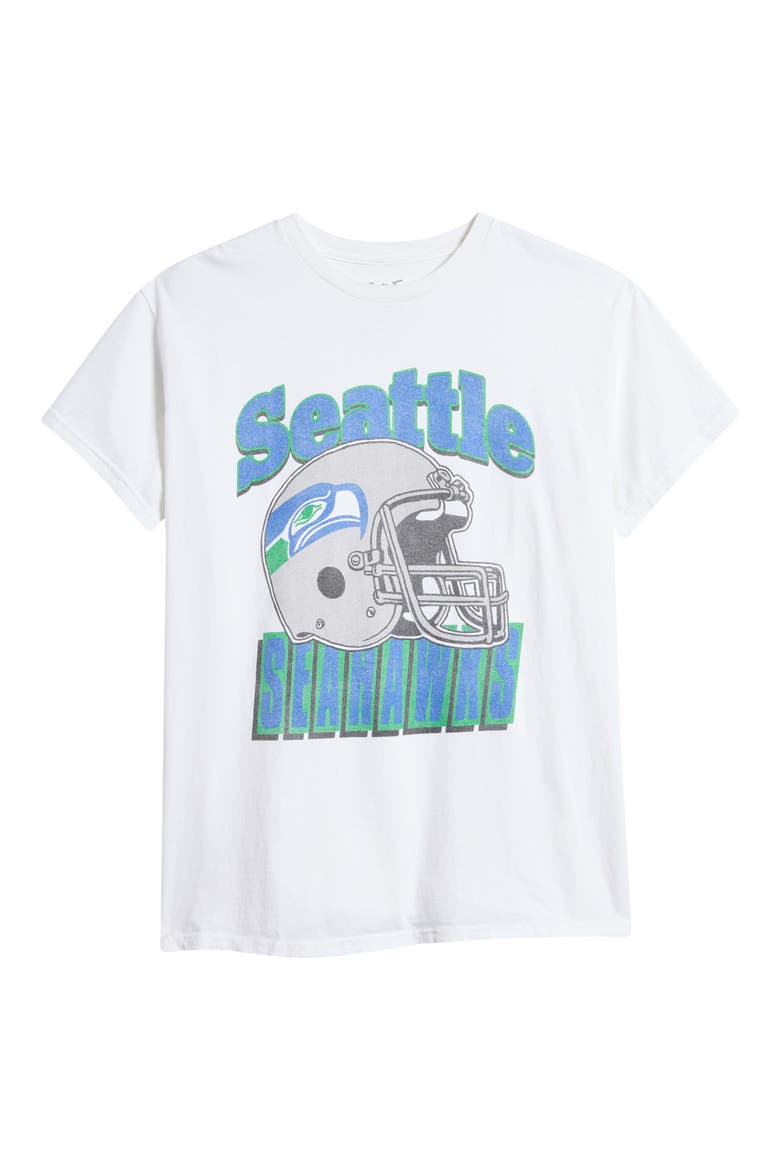 Seattle Seahawks Helmet Cotton Graphic T-Shirt, Alternate, color, WHITE